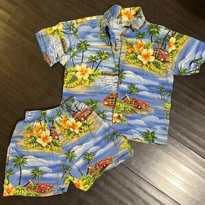 Aloha Republic Cabana Set Hawaiian Shirt & Shirts Set Size 3T